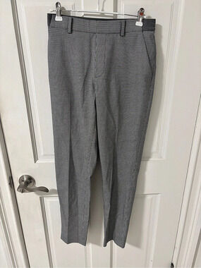 Pre owned UNIQLO Houndstooth Ankle Pants Black & White